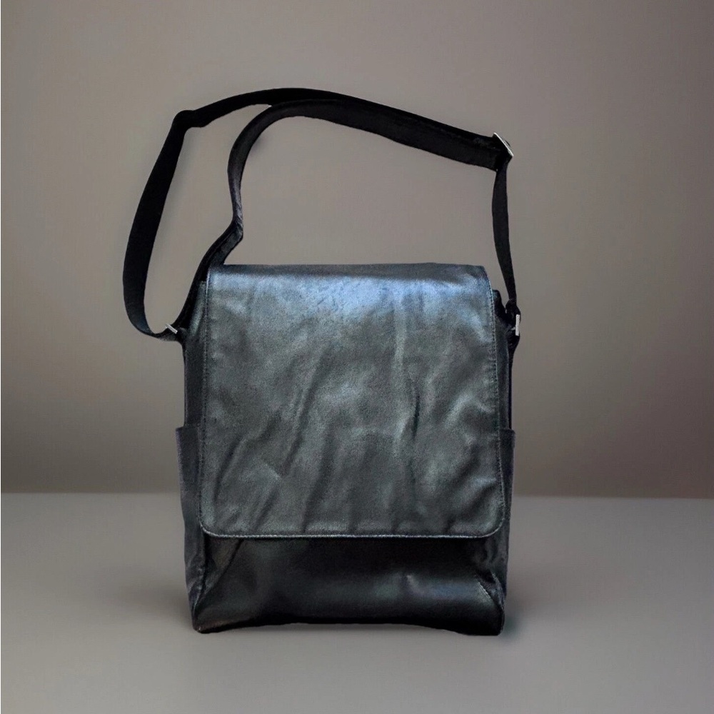 MAC By Matt Murphy Faux Leather Shoulder Strap Tote Bag - Fold Over Flap- Rare!
